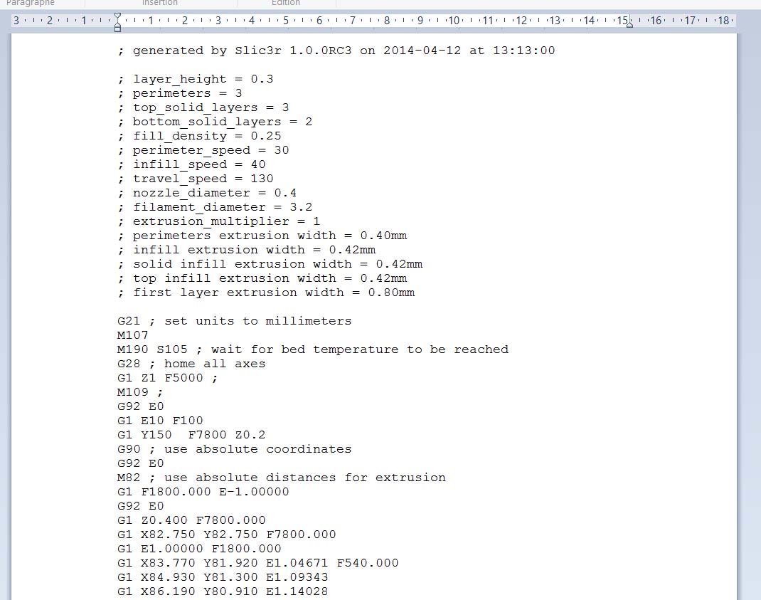 using ncplot to write gcode